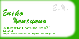 eniko mantuano business card